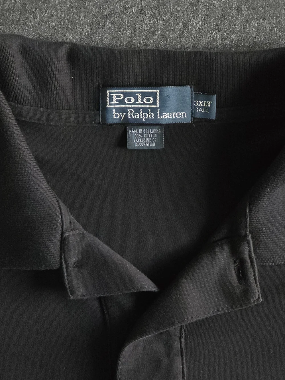 Vintage Polo Ralph Lauren Soft Cotton Polo Shirt Men's 3XLT Black Big Tall Red